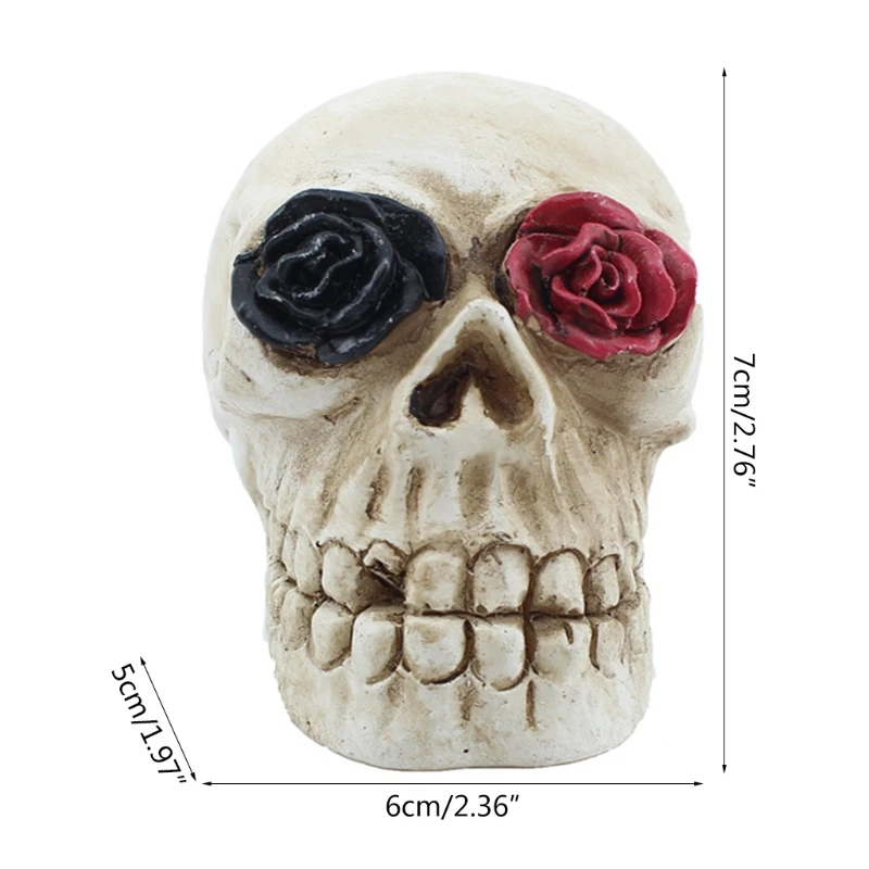 

Skull Light Horrible Scary Supplies for Halloween Supplies Resin Sculpture Horrible Ornaments Home/Study Gift