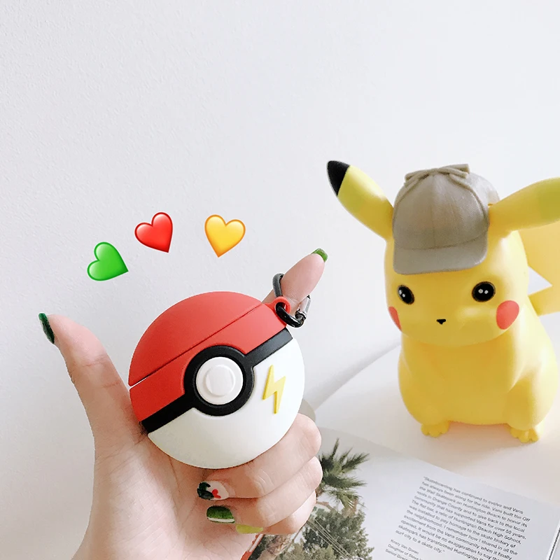 Горячий мультяшный силиконовый чехол для Poke Ball защитный Airpods беспроводной Bluetooth
