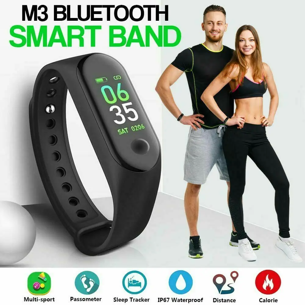 

M3X Sport Smart Band Watch Wristband Heart Rate Blood Pressure Fitness Tracker
