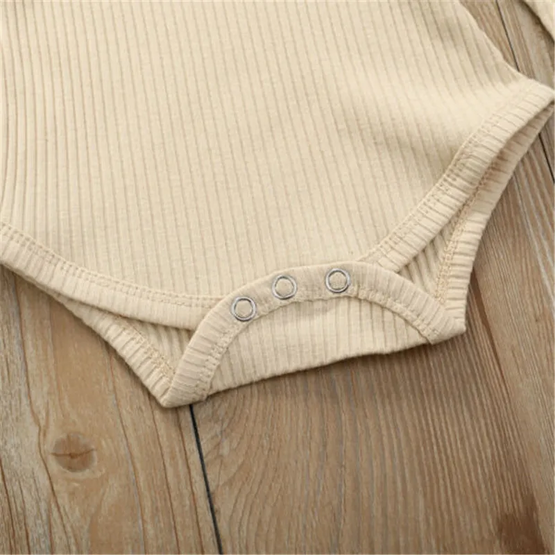 Одежда для новорожденных девочек бежевые боди с длинными рукавами штаны в