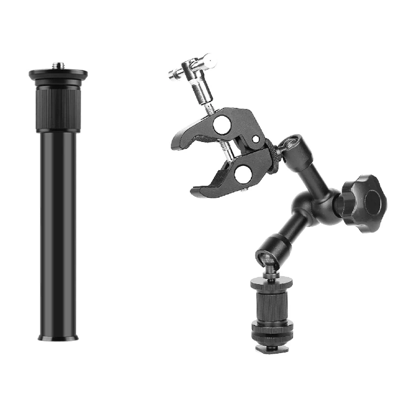 

Топ предложения шарнирный фрикционный рычаг Супер зажим стержень зажим плоскогубцы с креплением штатива монопод 2-секционный удлинитель т...