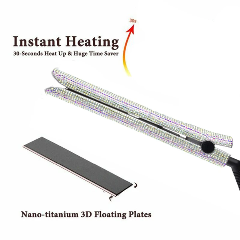 Штепсельная Вилка американского стандарта с украшением в виде кристаллов