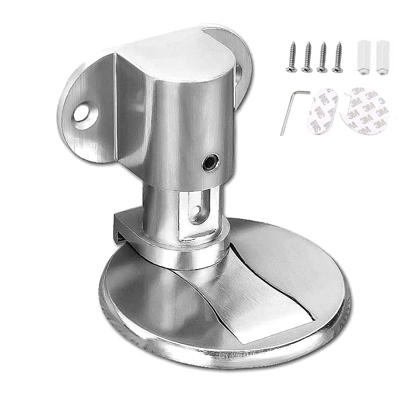 

Magnetic Door Stopper Heavy Duty Stainless Steel Floor Mounted Height Adjustable Doorstop with Conceal Screws Easy to Install