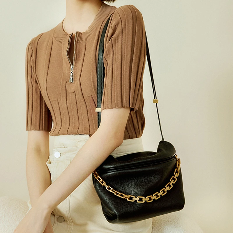 

Bags Women 100% Cow Leather Shell Classic Design Small Soft Bag Cross Body Solid 3 Colors High Quality Handbags