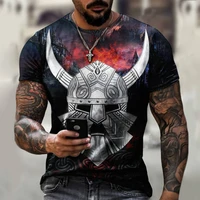 bull head demon avatar 3d printing t shirt men pirate pattern summer fashion male short sleeves handsome man casual tees shirt
