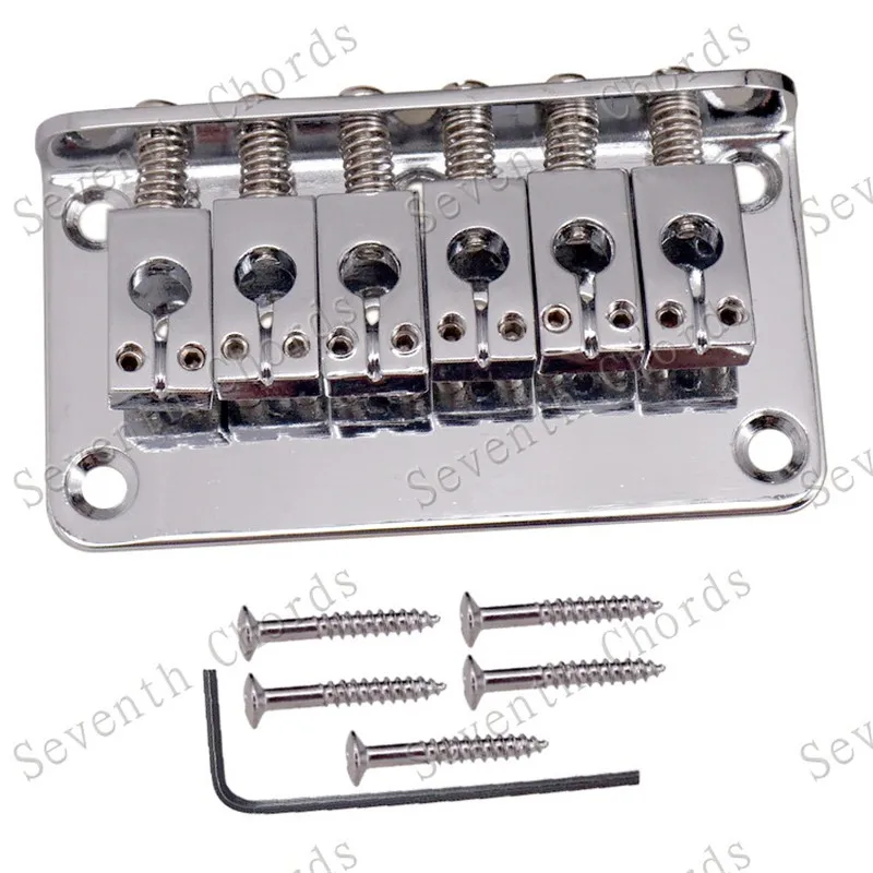 Электрогитарный мост набор гитарных деталей с жестким хвостом серебристо черный