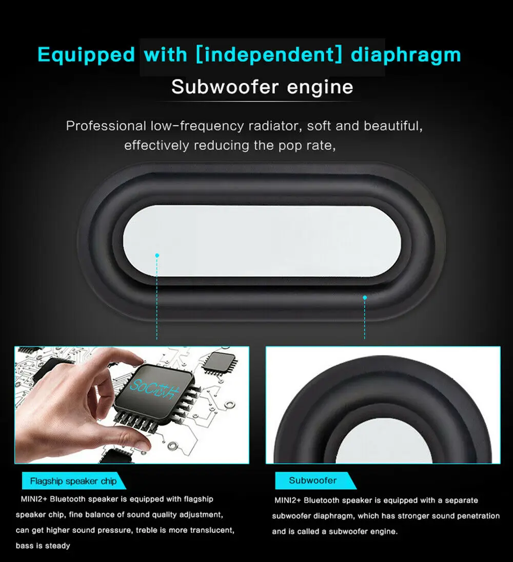 Bluetooth-Колонка портативная уличная с поддержкой FM-радио TF-карты и басов |