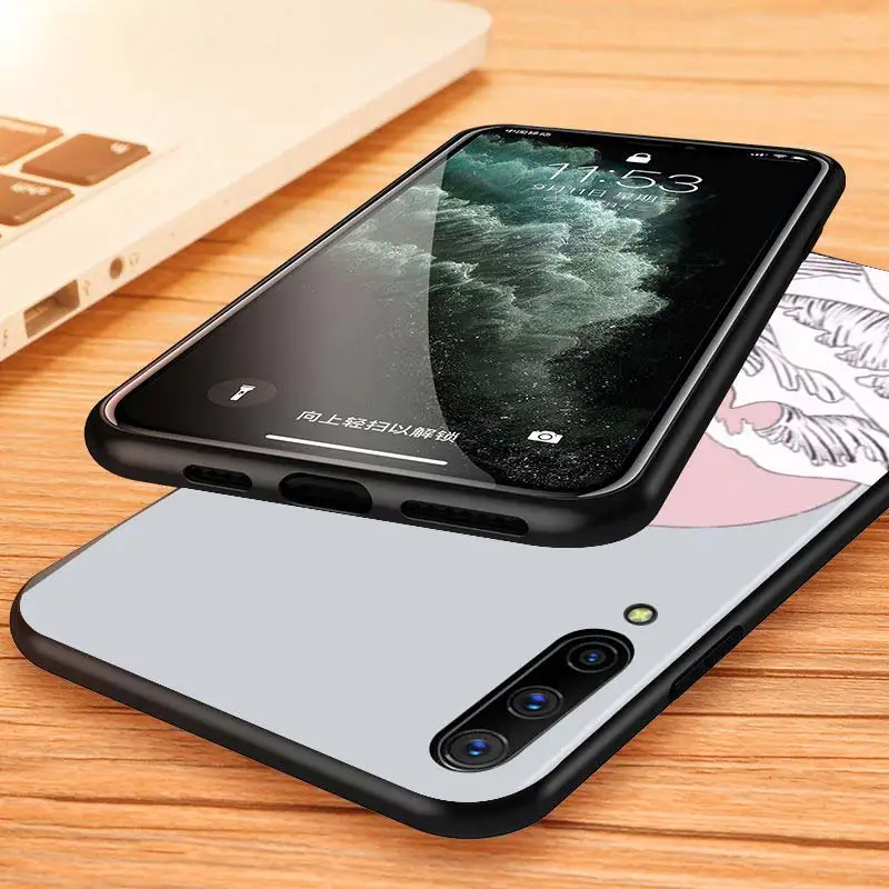 

The Big Wave of kanagawa for Samsung A90 A80 A70 S A60 A50 S A30S A40 S A20 E A30 A10 A2 Core Black Phone Case