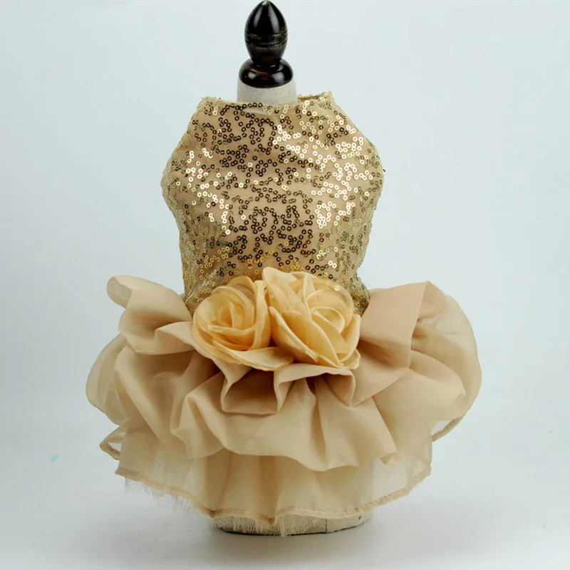 Женское Цветочное платье для собак и кошек роскошное чихуахуа юбка маленьких