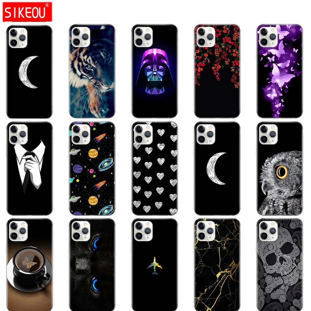 Мягкий силиконовый чехол для телефона iphone 11 pro max eleven etui бампер задняя крышка