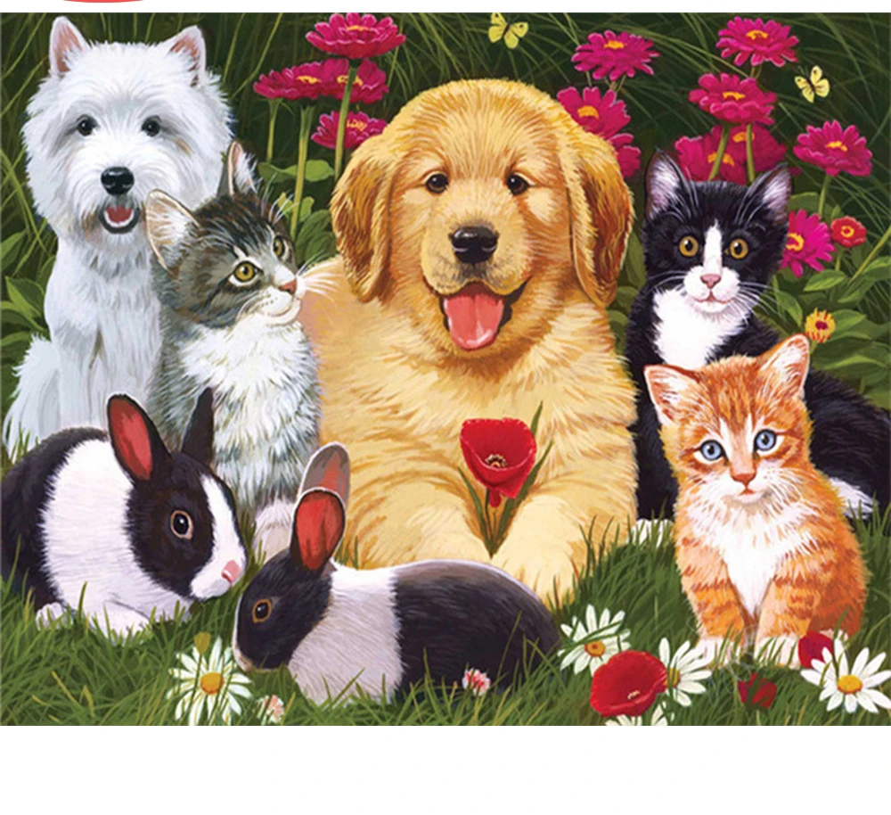 

CraftArtGo Painting By Numbers Animal painting On Canvas HandPainted Gift Picture By Number Waterfall Kits Home Decoration