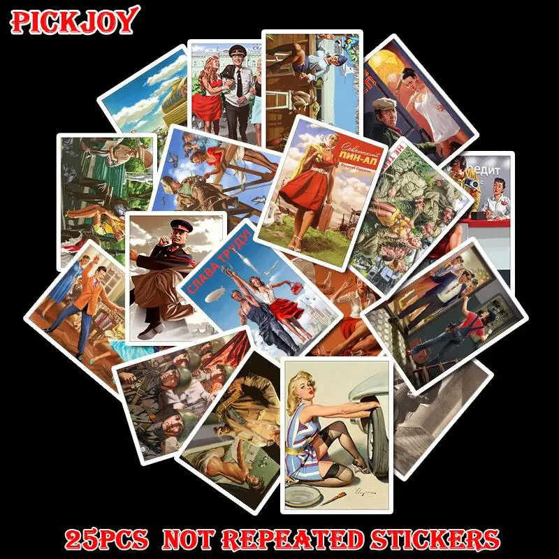 E118(25Pcs) 25 шт./упак. Второй мировой войны Сталин орден Стикеры Водонепроницаемый детские игрушки Стикеры s для Чемодан ноутбук телефон скейтборд Наклейка Декор - Цвет: E118(25Pcs)