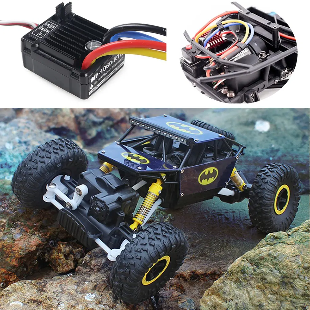 Wp-1060-Rtr 2-3S 60A водонепроницаемый матовый Esc W / Bec 5V 2A для 1/10 Rc Tamiya Traxxas Redcat Hpi
