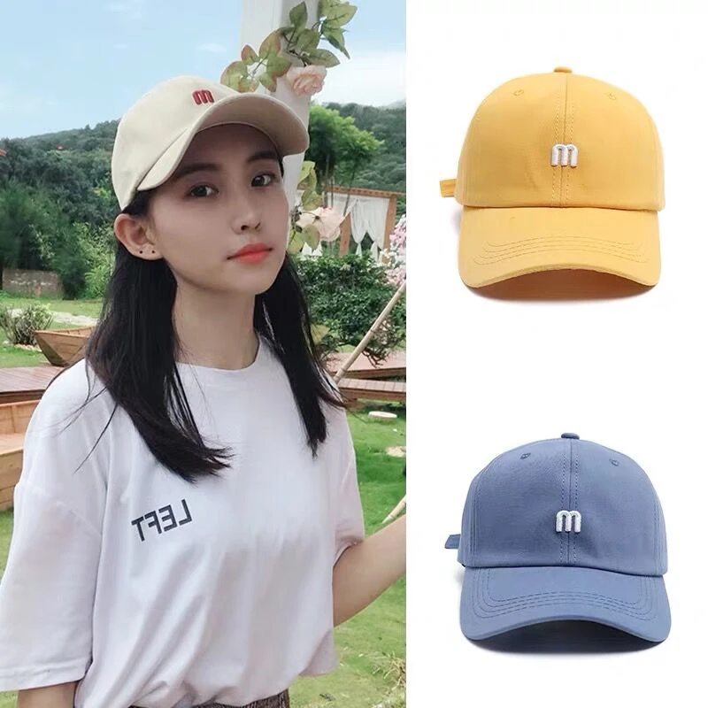 Бейсбольная кепка хлопковая шапка для мужчин и женщин с буквенным принтом M