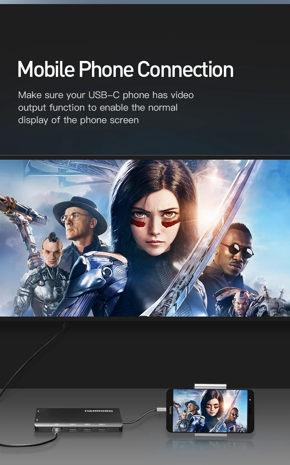 Hannord usb-хаб type C-USB 3,0 HDMI адаптер док-станция VGA RJ45 для MacBook Pro USB-C type C 3,1 Разветвитель USB C концентратор