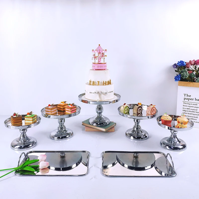 1 шт. Стенды для свадебного торта комплект ювелирных изделий золото зеркальный