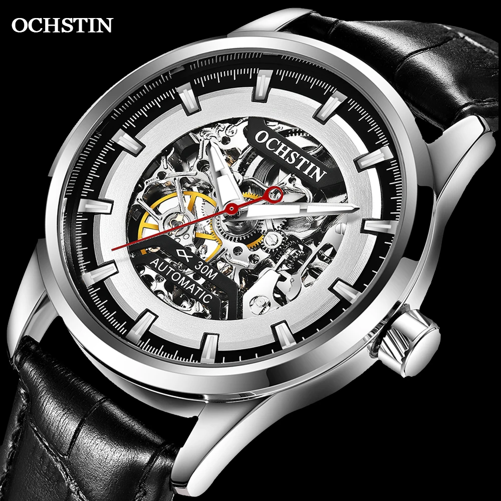 Часы-скелетоны Мужские механические с автоподзаводом водонепроницаемые 62002C 2020 |