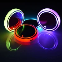 7 colorful intelligent car led water cup luminous coaster mat car atmosphere light for suzuki sx4 swift alto liane grand vitara