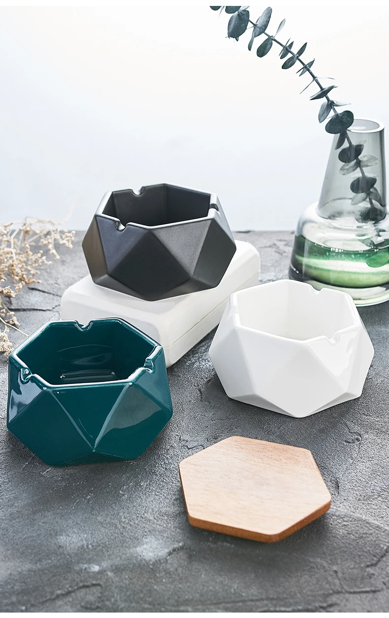 Простая керамическая пепельница для дома, гостиной, офиса, пепельница