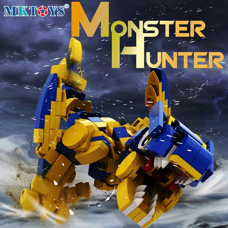 Набор строительных блоков Hunter Blue & Black Tigrex регулируемые мини блоки Fly Dragon 3D фигурка