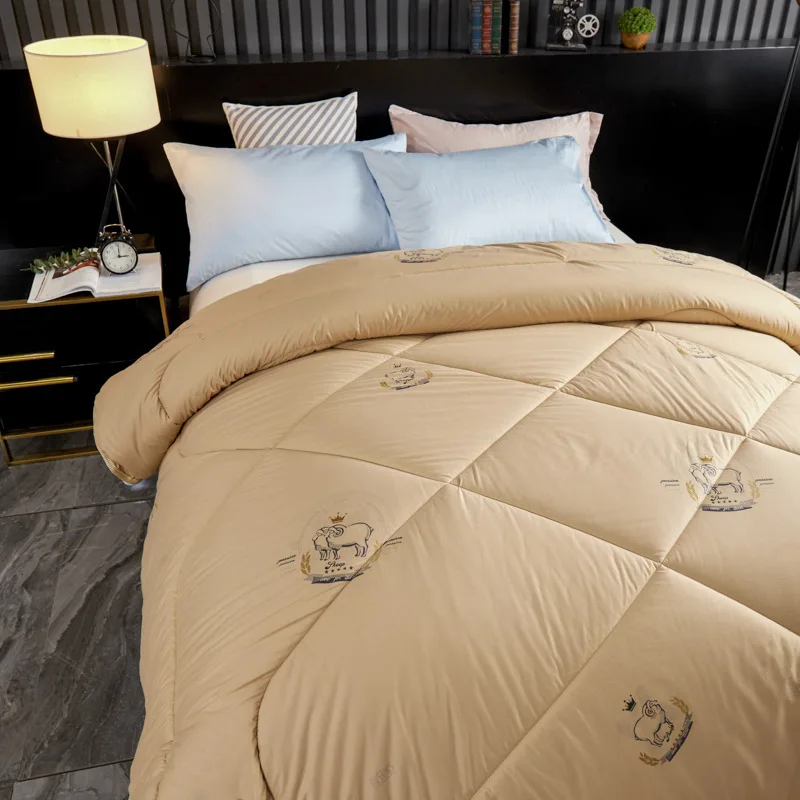 

Thick and warm in autumn and winter, Australian wool duvet, super soft double-layer lock temperature wool down duvet quilt