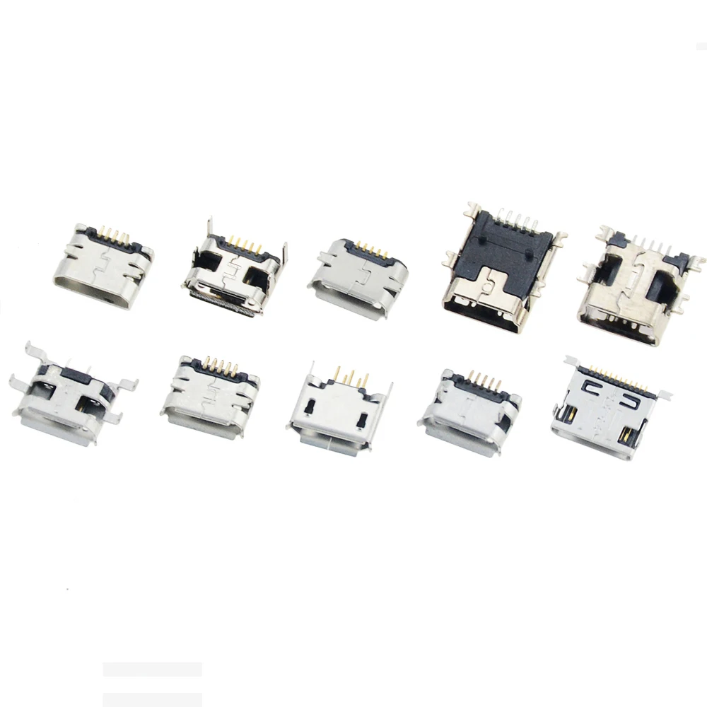 100 шт./кор. 10 моделей по шт. разъем Micro USB гнездо Usb для МП 3 4 5 другие мобильные