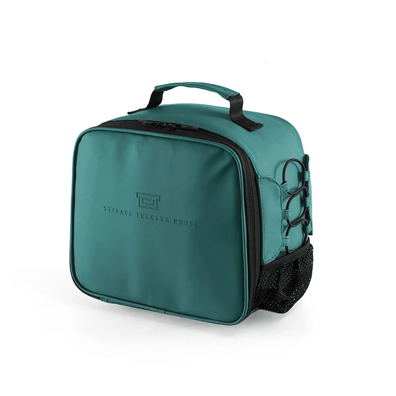 Green-Lunch bag HMUNII НОВАЯ переносная Изолированная теплая сумка-холодильник, сохраняющая тепло для еды на пикник, сумка для женщин и детей, мужская термо-сумка - Цвет: Green-Lunch bag