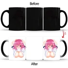 Пухлых девочек Цвет кружка меняющая Творческий Фоллаут Стиль теплочувствительная выявить чашка керамики Кофе чашки подарок BSKT-103