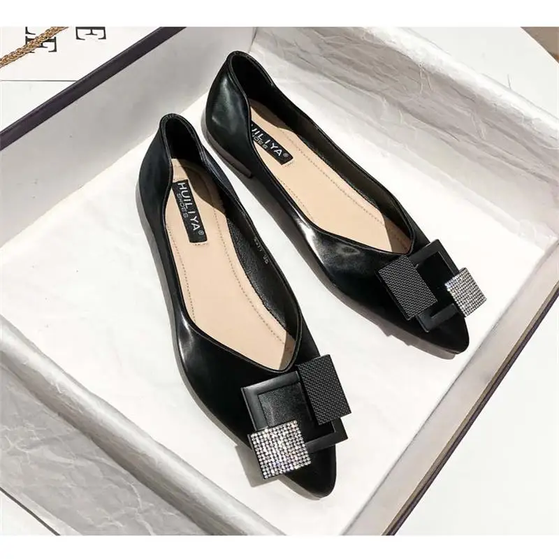 

Women's shoes Brands Genuine leather Slip On Ballet Flats Shoes For Women Slip-On Metal decoration Flat Shoes Women Fashion Zapa