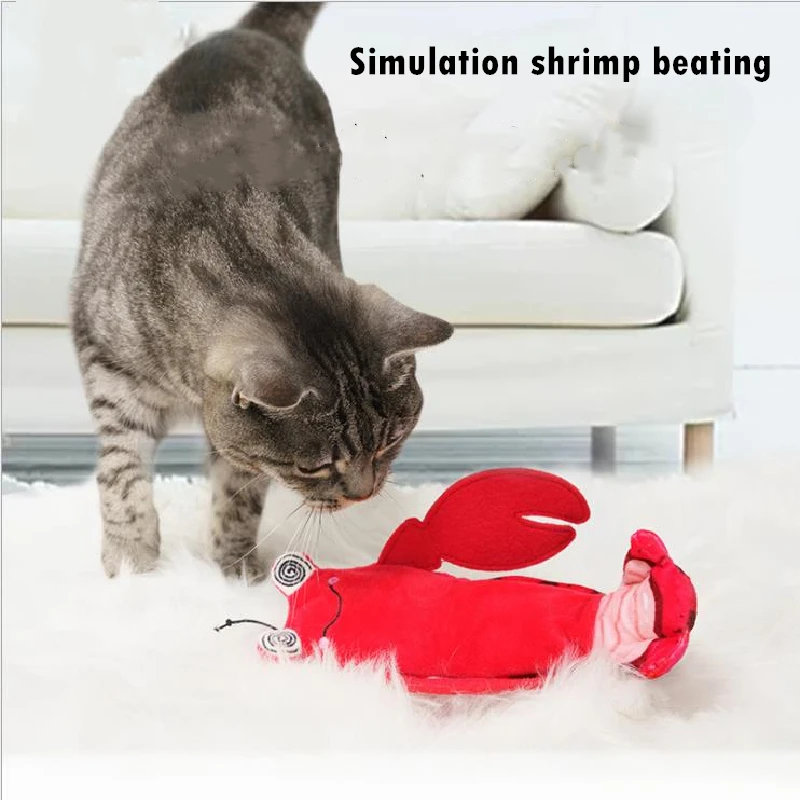2021 Новая высококачественная игрушка для кошек Электрический движущийся лобстер