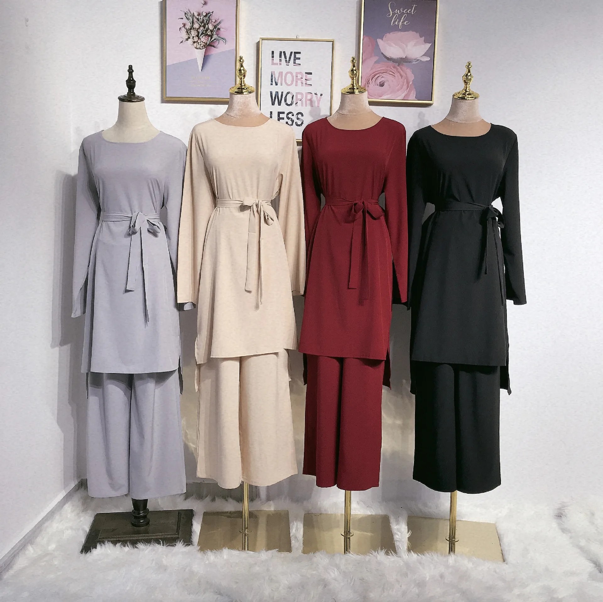 Женский комплект одежды из двух предметов с надписью Eid turkey топа и штанов