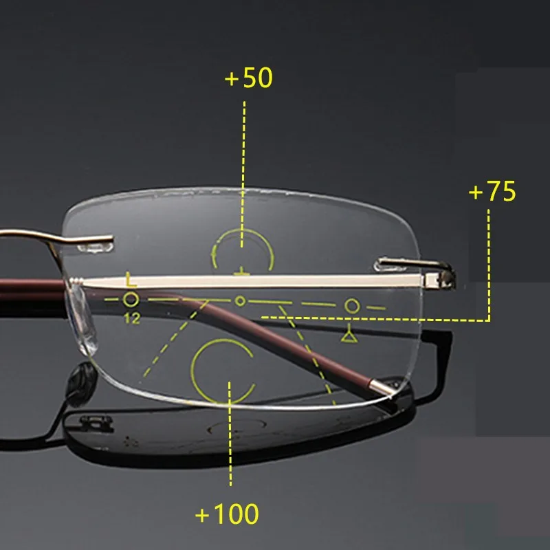 Прогрессивные Мультифокальные очки для чтения мужские анти синий светильник