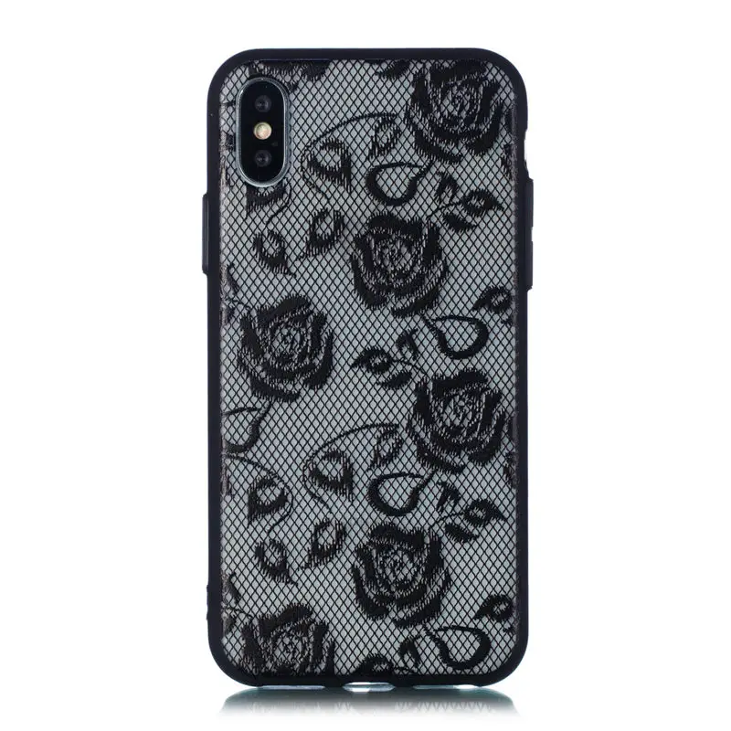 3 JFWEN чехол с кружевными цветами для iphone XS Max X 8 7 Plus XR Чехол Жесткий PC чехол для телефона s для iphone X 7 8 6S Plus 5 5S SE чехол - Цвет: 3