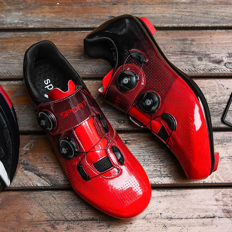 

Road cycling shoes All Black Professional Road Bike Breathable Bicycle Racing Self-Locking Shoes