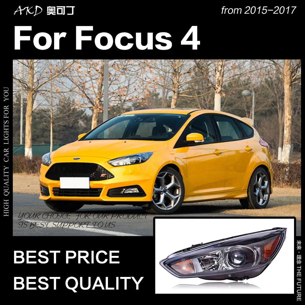 AKD автостайлинг для Ford Focus фары 2015-2017 ST Sytle D2H Hid опция ангельские глазки