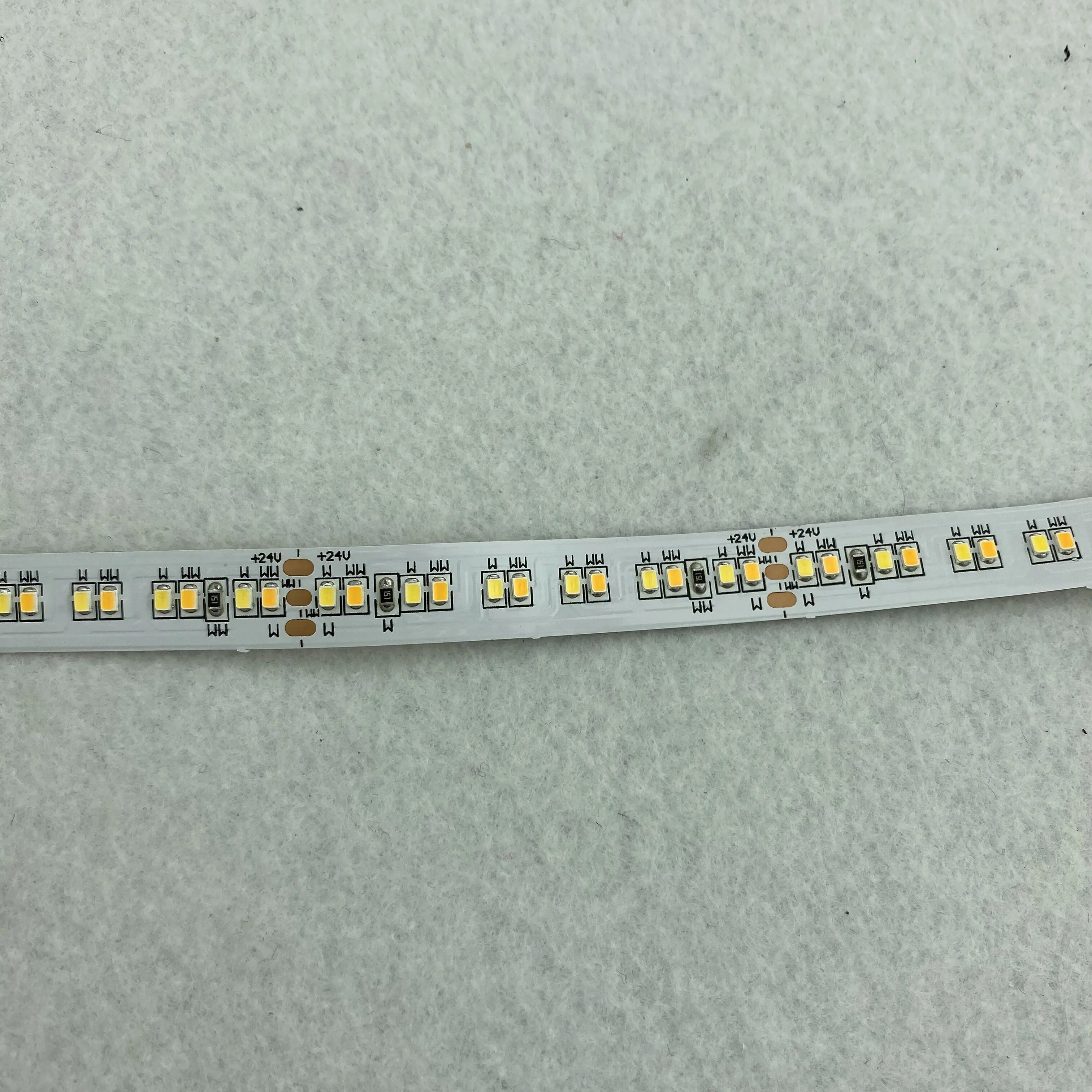 2216 SMD 240leds/m DC12V/24V led dual color CCT Регулируемая Гибкая лента 5m длиной 120W Белая печатная