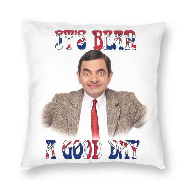 Mr Bean Comedian British Sitcom Pillow Case Home Decor Nordic It's Bean A Good Day Cushions Cover For Sofa Square Pillowcase