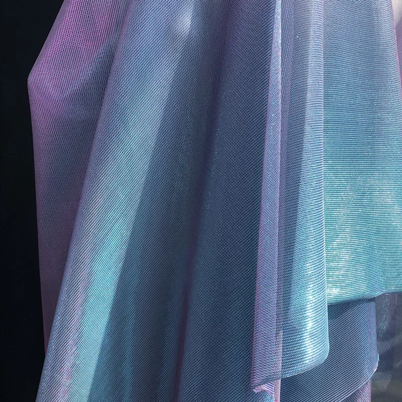 Ткань для фотосъемки с градиентным симфоническим градиентом лазерная синяя и