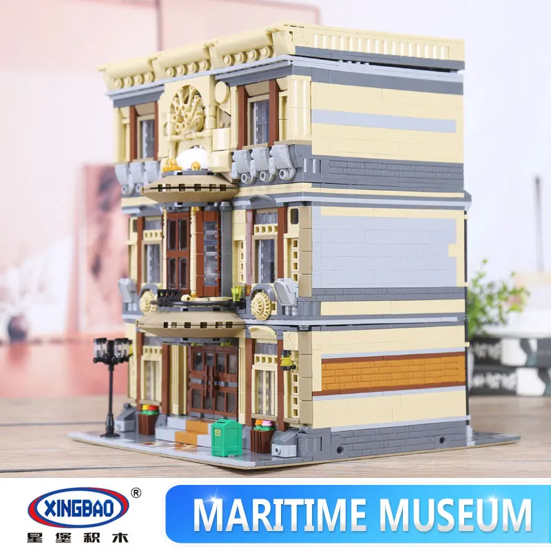 DHL XINGBAO 01005 креативные MOC китайские строительные игрушки морской музейный набор детские строительные блоки кирпичи DIY игрушки модель подарок