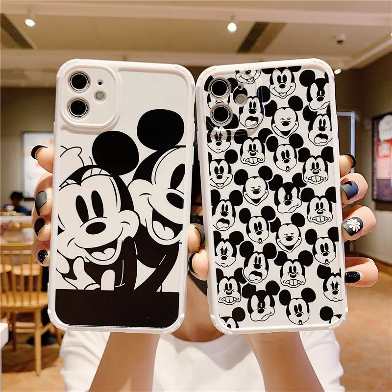 Комплект постельного белья Disney с Микки и Минни мягкий чехол для iPhone 11 Pro Max XS X XR 7 8