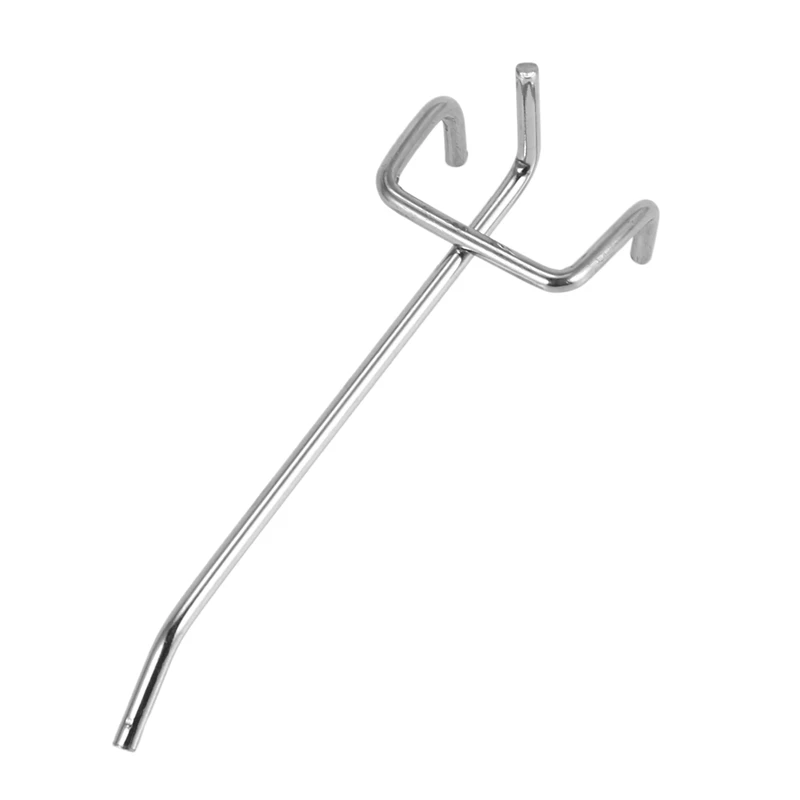 50Pcs 100Mm Pegboard Hooks Slat Wall Retail Display Shop Peg Hang Fits Home Hanger Chrome Metal 1-1.5Kg Loading | Дом и сад