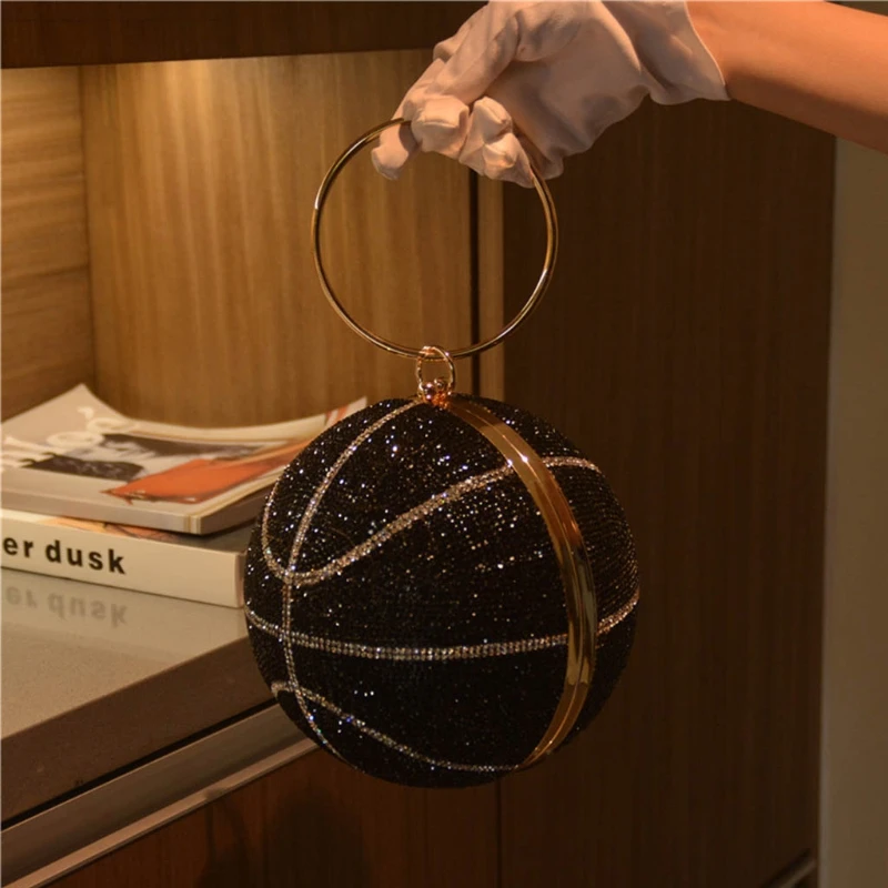 

Women Basketball Evening Clutch Glitter Shoulder Bag Bridal Party Prom Wedding Crossbody Handbag Purse D0UD