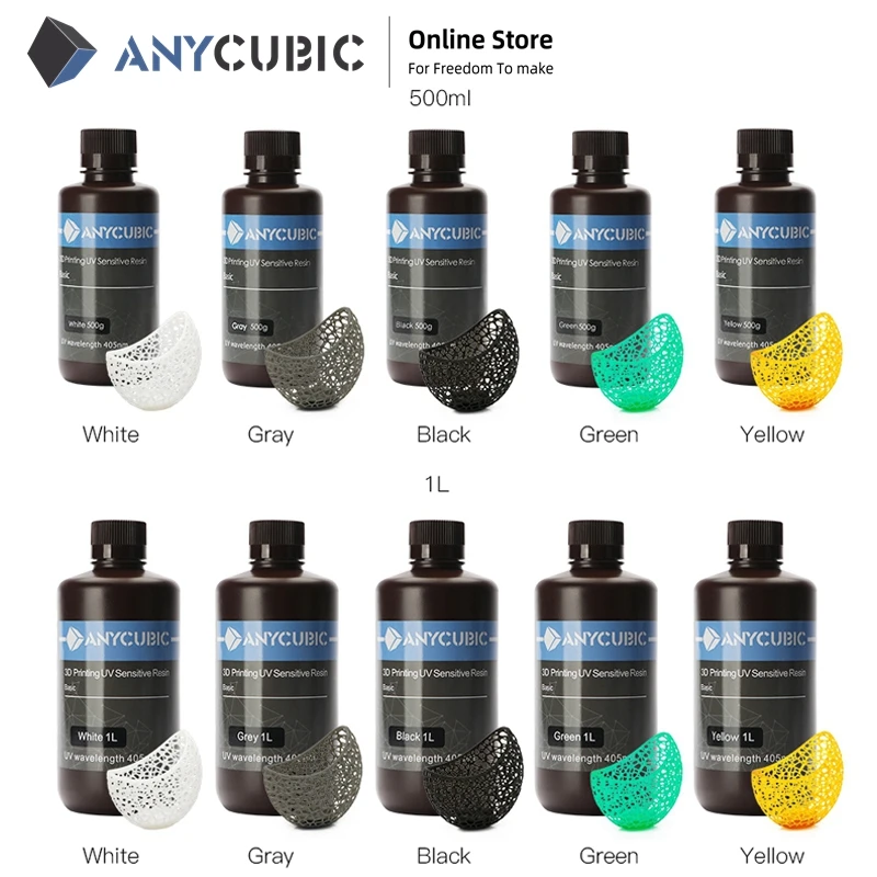 Anycubic 405nm 1L смолы для Фотон S подойдет как повседневной носки так 3D принтеры объект