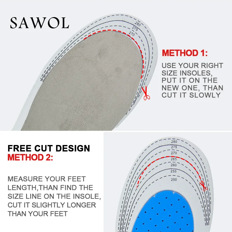 Sawol стелька для спортивной обуви вставки мягкая мужчин и женщин Сникеры на каждый