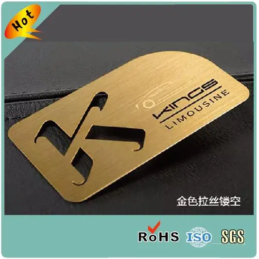 China products gold plated metal business visiting card