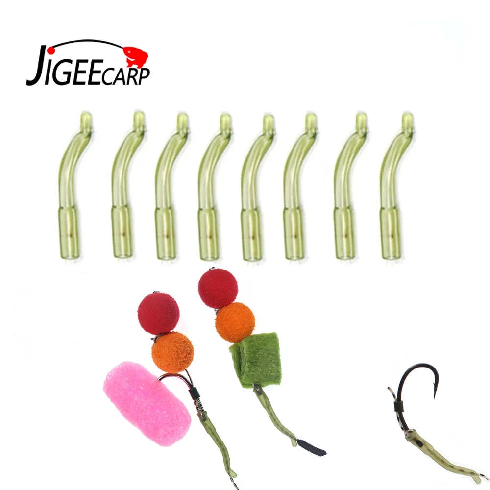 

JIGEECARP 20PCS Carp Fishing Rubber Hook Sleeves Camouflage Anti Tangle Line Aligner Fishing Terminal Tackle Accessories