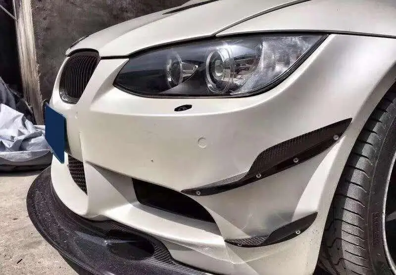 3 серии переднего бампера сбоку Canards Splitter Спойлер для BMW E90 E92 E93 M3 2005 2012 углеродное
