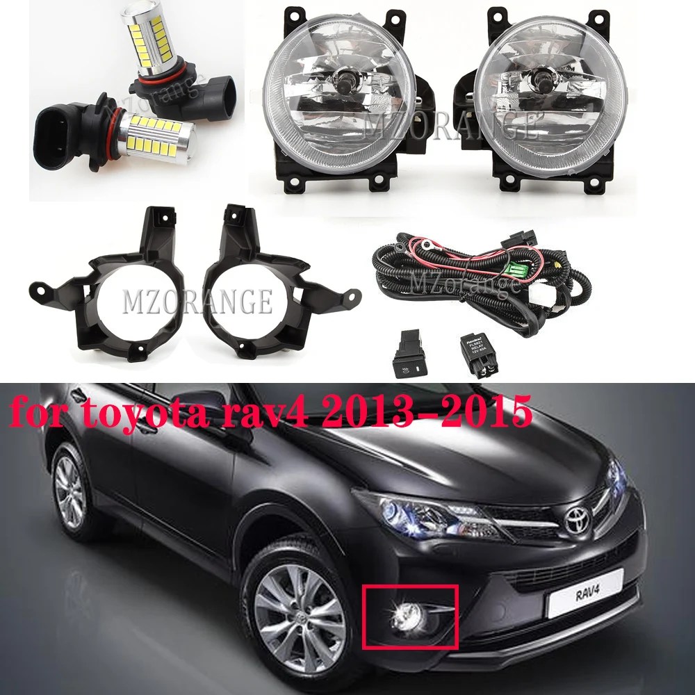 Прозрачные Противотуманные фары для Toyota RAV4 RAV 4 2013-2015 противотумансветильник s