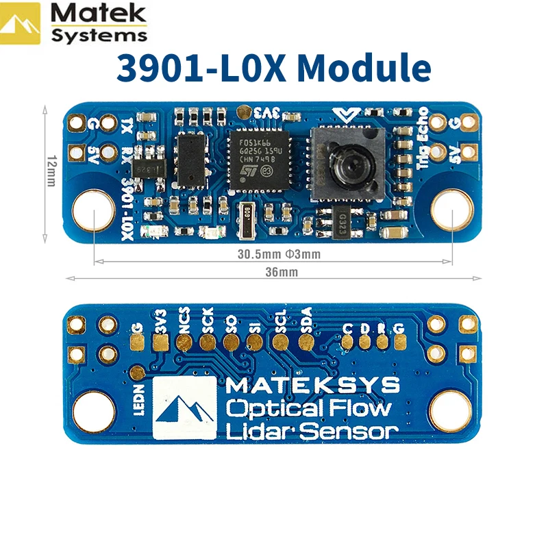 

Matek Optical Flow & Lidar Sensor 3901-L0X 3901 PMW3901 Module Support INAV ( 2.2.x or Latest ) 2g for RC Drone FPV Racing