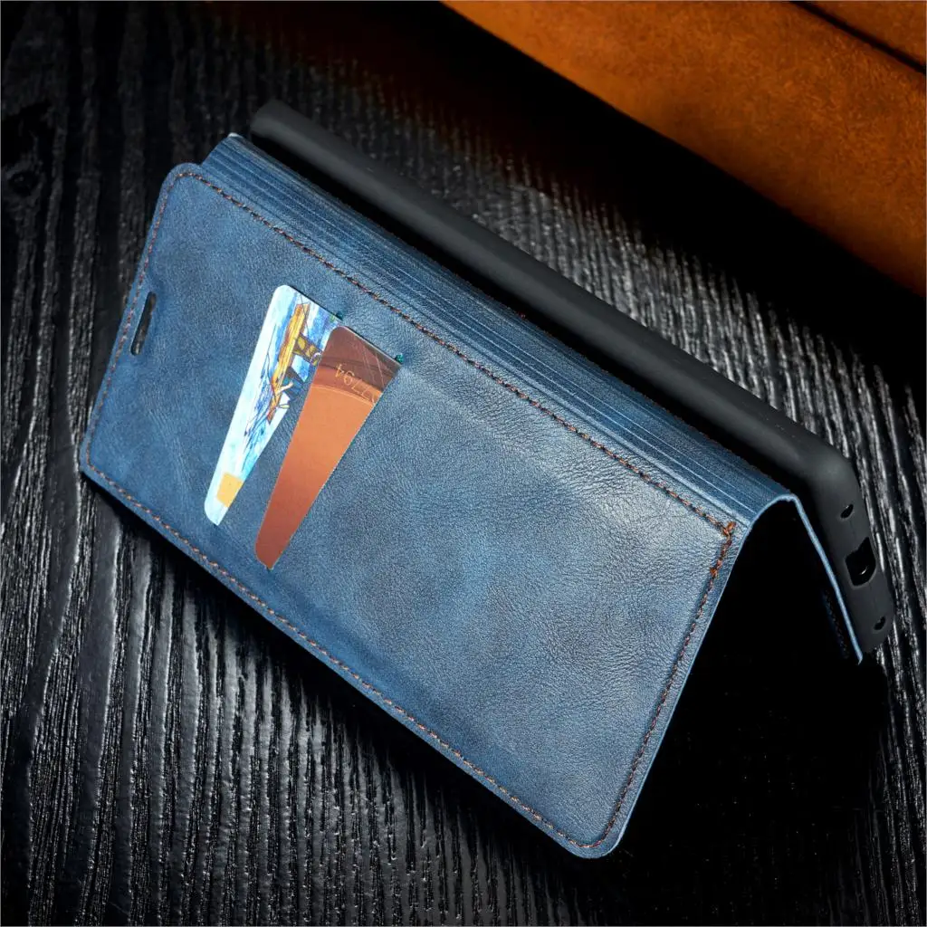 Для samsung Galaxy Note 9 8 10 Plus 5G Тонкий ретро кожаный флип чехол с ремешком противоударный